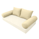 STYLE 1 Pillow & Bolster Cushion for Outdoor Indoor Daybed Porch Swing Bed Full Size | COVERS ONLY |