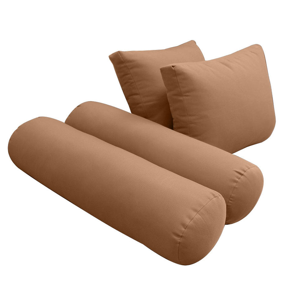 STYLE 1 - Mattress & Pillow Bolster Cushion Cover and Insert for Outdoor Indoor Daybed Porch Swing Bed Crib Size