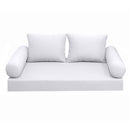 STYLE 1 - Mattress & Pillow Bolster Cushion for Outdoor Indoor Daybed Porch Swing Bed Queen Size | COVERS ONLY |