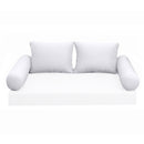 STYLE 1 Pillow & Bolster Cushion for Outdoor Indoor Daybed Porch Swing Bed Queen Size | COVERS ONLY |