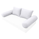 STYLE 1 Pillow & Bolster Cushion for Outdoor Indoor Daybed Porch Swing Bed Full Size | COVERS ONLY |