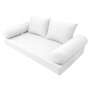 STYLE 1 - Mattress & Pillow Bolster Cushion for Outdoor Indoor Daybed Porch Swing Bed Crib Size | COVERS ONLY |
