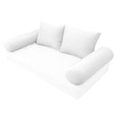 STYLE 1 Pillow & Bolster Cushion for Outdoor Indoor Daybed Porch Swing Bed Twin Size | COVERS ONLY |
