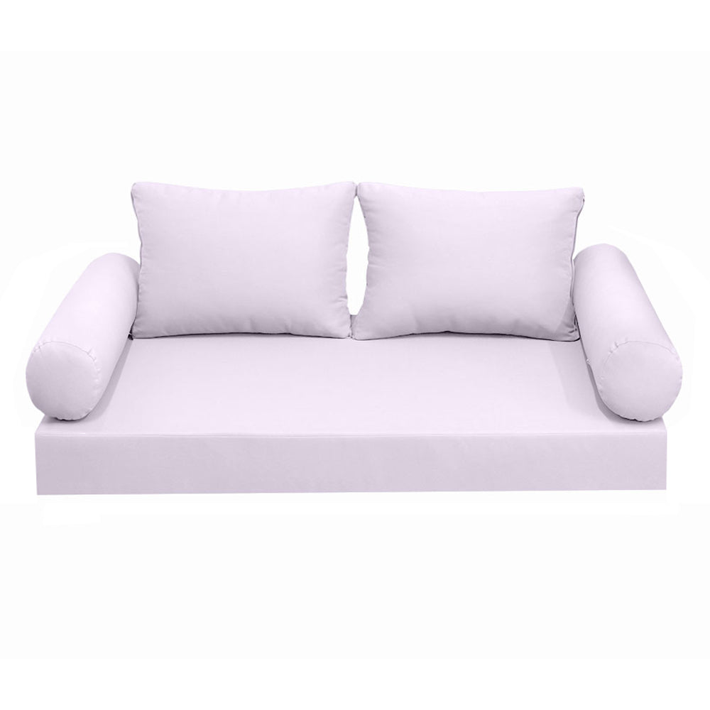 STYLE 1 - Mattress & Pillow Bolster Cushion Cover and Insert for Outdoor Indoor Daybed Porch Swing Bed Crib Size