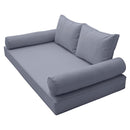 STYLE 1 - Mattress & Pillow Bolster Cushion for Outdoor Indoor Daybed Porch Swing Bed Twin Size | COVERS ONLY |