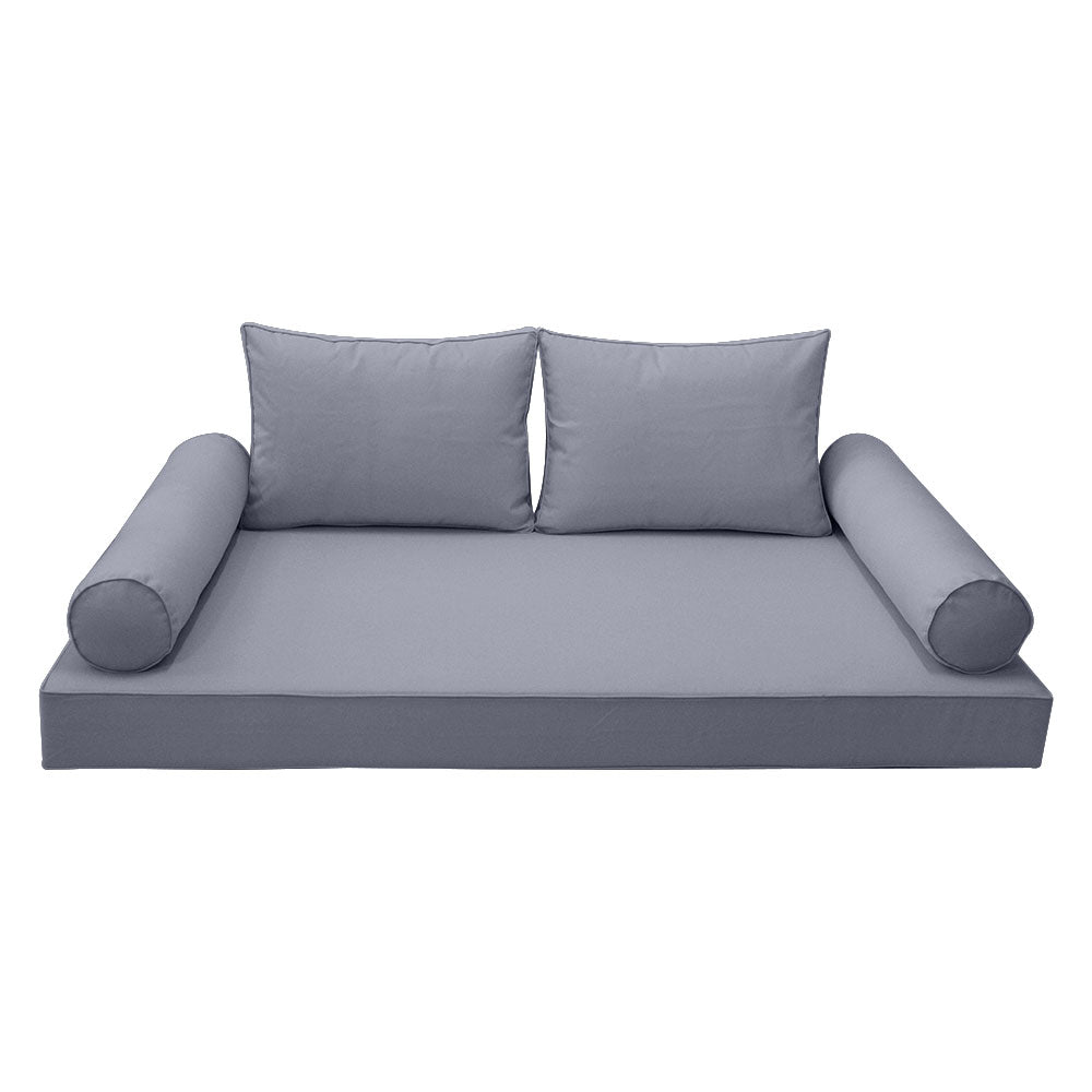 STYLE 1 - Mattress & Pillow Bolster Cushion Cover and Insert for Outdoor Indoor Daybed Porch Swing Bed Crib Size