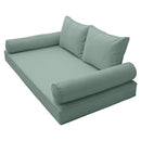 STYLE 1 - Mattress & Pillow Bolster Cushion for Outdoor Indoor Daybed Porch Swing Bed Crib Size | COVERS ONLY |