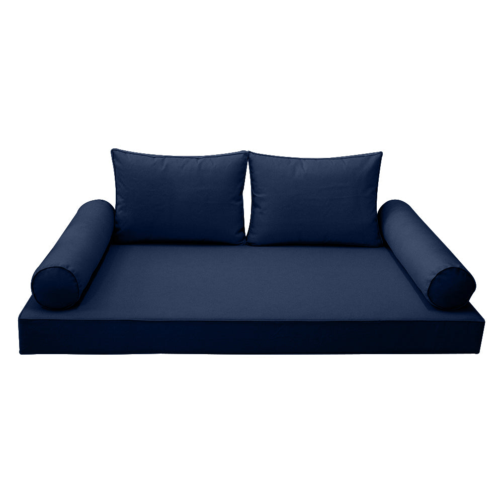 STYLE 1 - Mattress & Pillow Bolster Cushion Cover and Insert for Outdoor Indoor Daybed Porch Swing Bed Crib Size