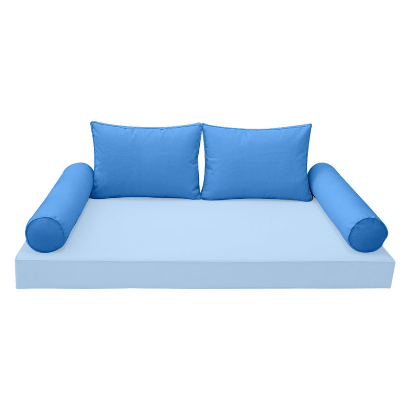 STYLE 1 Pillow & Bolster Cushion for Outdoor Indoor Daybed Porch Swing Bed Queen Size | COVERS ONLY |