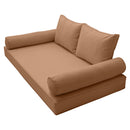 STYLE 1 - Mattress & Pillow Bolster Cushion for Outdoor Indoor Daybed Porch Swing Bed Crib Size | COVERS ONLY |