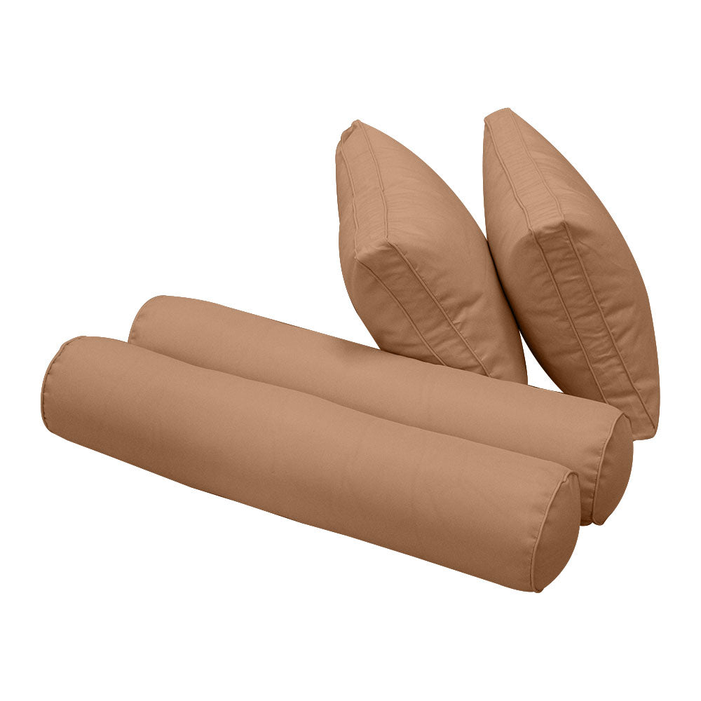 STYLE 1 - Mattress & Pillow Bolster Cushion Cover and Insert for Outdoor Indoor Daybed Porch Swing Bed Crib Size