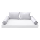 STYLE 1 Pillow & Bolster Cushion for Outdoor Indoor Daybed Porch Swing Bed Queen Size | COVERS ONLY |