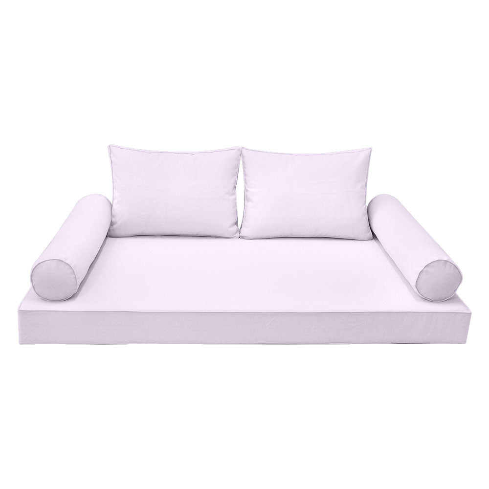 STYLE 1 - Mattress & Pillow Bolster Cushion Cover and Insert for Outdoor Indoor Daybed Porch Swing Bed Crib Size