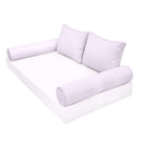 STYLE 1 Pillow & Bolster Cushion for Outdoor Indoor Daybed Porch Swing Bed Full Size | COVERS ONLY |