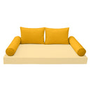 STYLE 1 Pillow & Bolster Cushion for Outdoor Indoor Daybed Porch Swing Bed Queen Size | COVERS ONLY |