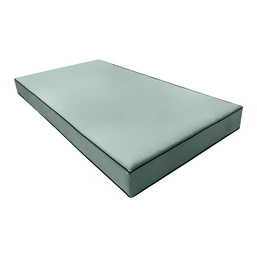 STYLE 2 - Mattress & Pillow Bolster Cushion Cover and Insert for Outdoor Indoor Daybed Porch Swing Bed Twin-XL Size