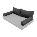 STYLE 2 - Pillow & Bolster Cushion for Outdoor Indoor Daybed Porch Swing Bed Crib Size | COVERS ONLY |