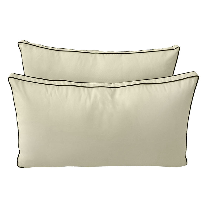 STYLE 2 Pillow & Bolster Cushion for Outdoor Indoor Daybed Porch Swing Bed Full Size | COVERS ONLY |