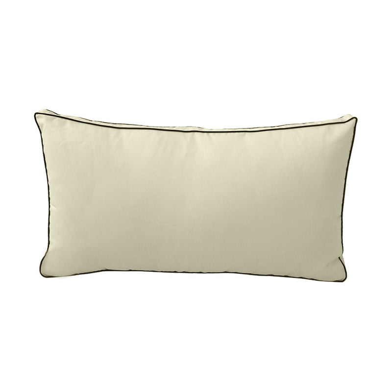STYLE 2 Pillow & Bolster Cushion for Outdoor Indoor Daybed Porch Swing Bed Full Size | COVERS ONLY |
