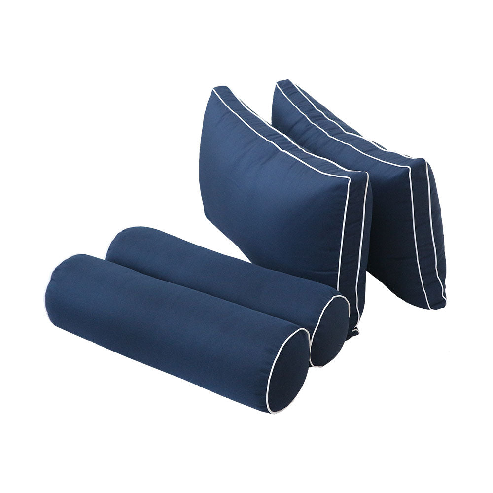 STYLE 2 - Mattress & Pillow Bolster Cushion Cover and Insert for Outdoor Indoor Daybed Porch Swing Bed Crib Size