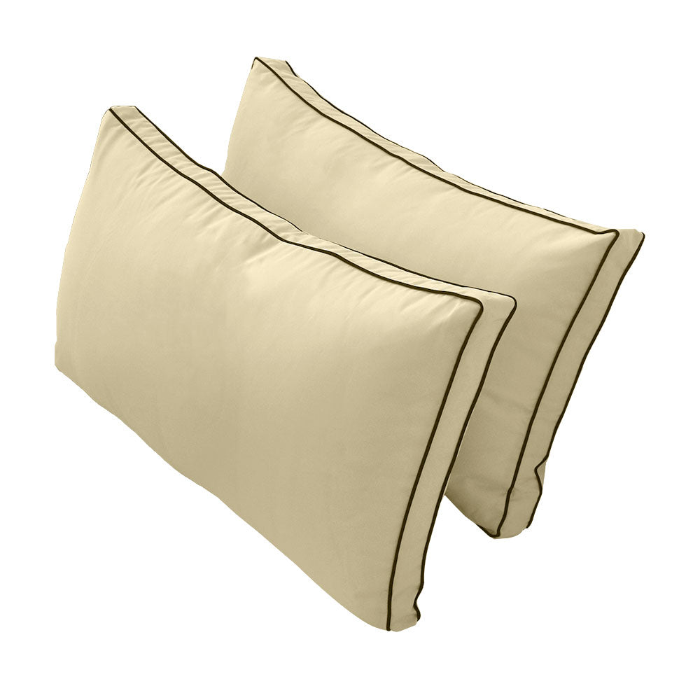 STYLE 2 - Mattress & Pillow Bolster Cushion Cover and Insert for Outdoor Indoor Daybed Porch Swing Bed Twin-XL Size
