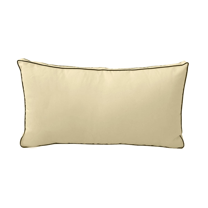 STYLE 2 - Pillow & Bolster Cushion for Outdoor Indoor Daybed Porch Swing Bed Crib Size | COVERS ONLY |