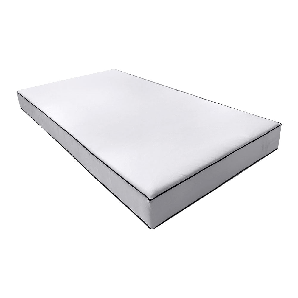 STYLE 2 - Mattress & Pillow Bolster Cushion Cover and Insert for Outdoor Indoor Daybed Porch Swing Bed Twin-XL Size