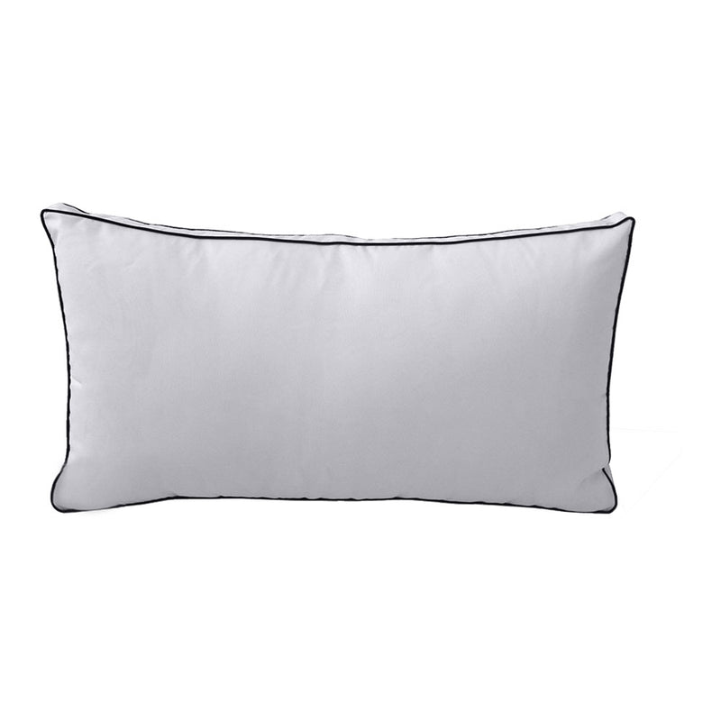 STYLE 2 - Outdoor Daybed Bolster Backrest Pillow Cushion Twin Size |COVERS ONLY|