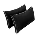 STYLE 2 - Mattress & Pillow Bolster Cushion for Outdoor Indoor Daybed Porch Swing Bed Queen Size | COVERS ONLY |