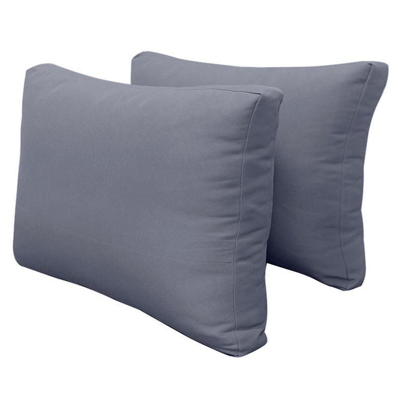 STYLE 2 - Mattress & Pillow Bolster Cushion for Outdoor Indoor Daybed Porch Swing Bed Twin Size | COVERS ONLY |