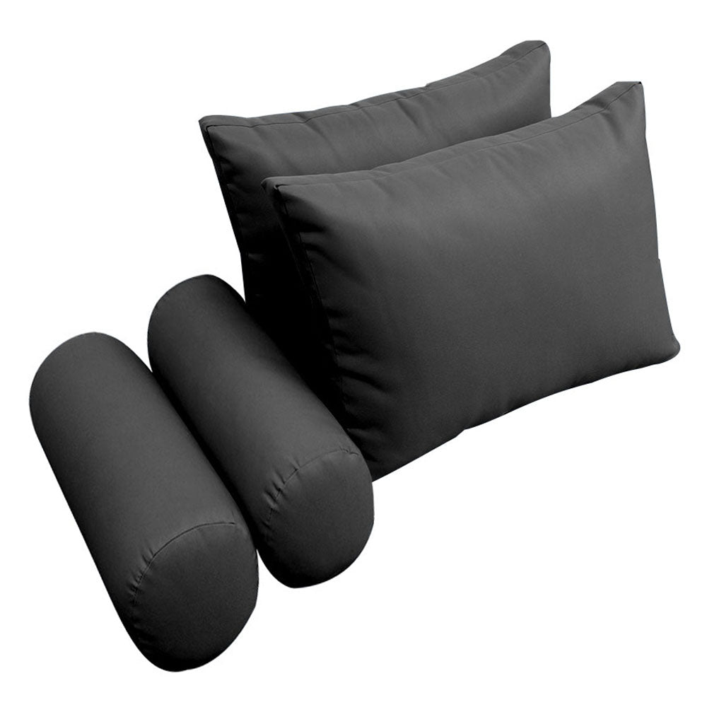 STYLE 2 - Mattress & Pillow Bolster Cushion Cover and Insert for Outdoor Indoor Daybed Porch Swing Bed Twin-XL Size