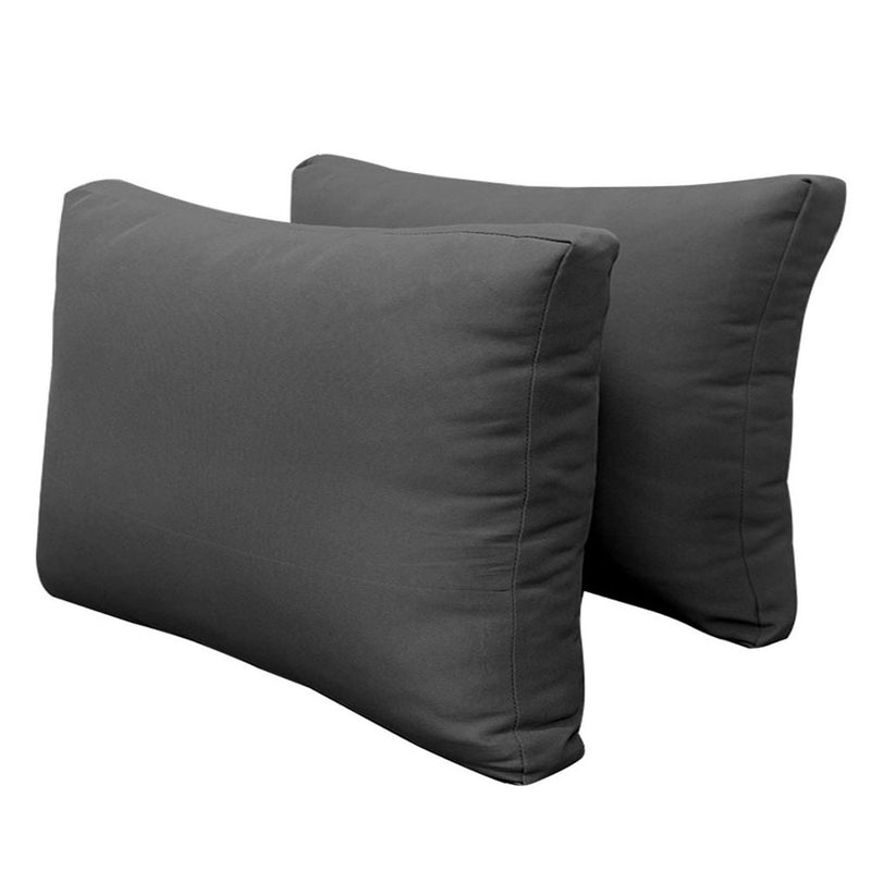 STYLE 2 - Outdoor Daybed Bolster Backrest Pillow Cushion Queen Size |COVERS ONLY|