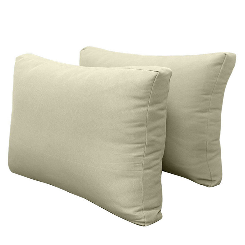 STYLE 2 Pillow & Bolster Cushion for Outdoor Indoor Daybed Porch Swing Bed Full Size | COVERS ONLY |