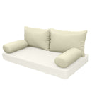 STYLE 2 - Pillow & Bolster Cushion for Outdoor Indoor Daybed Porch Swing Bed Crib Size | COVERS ONLY |