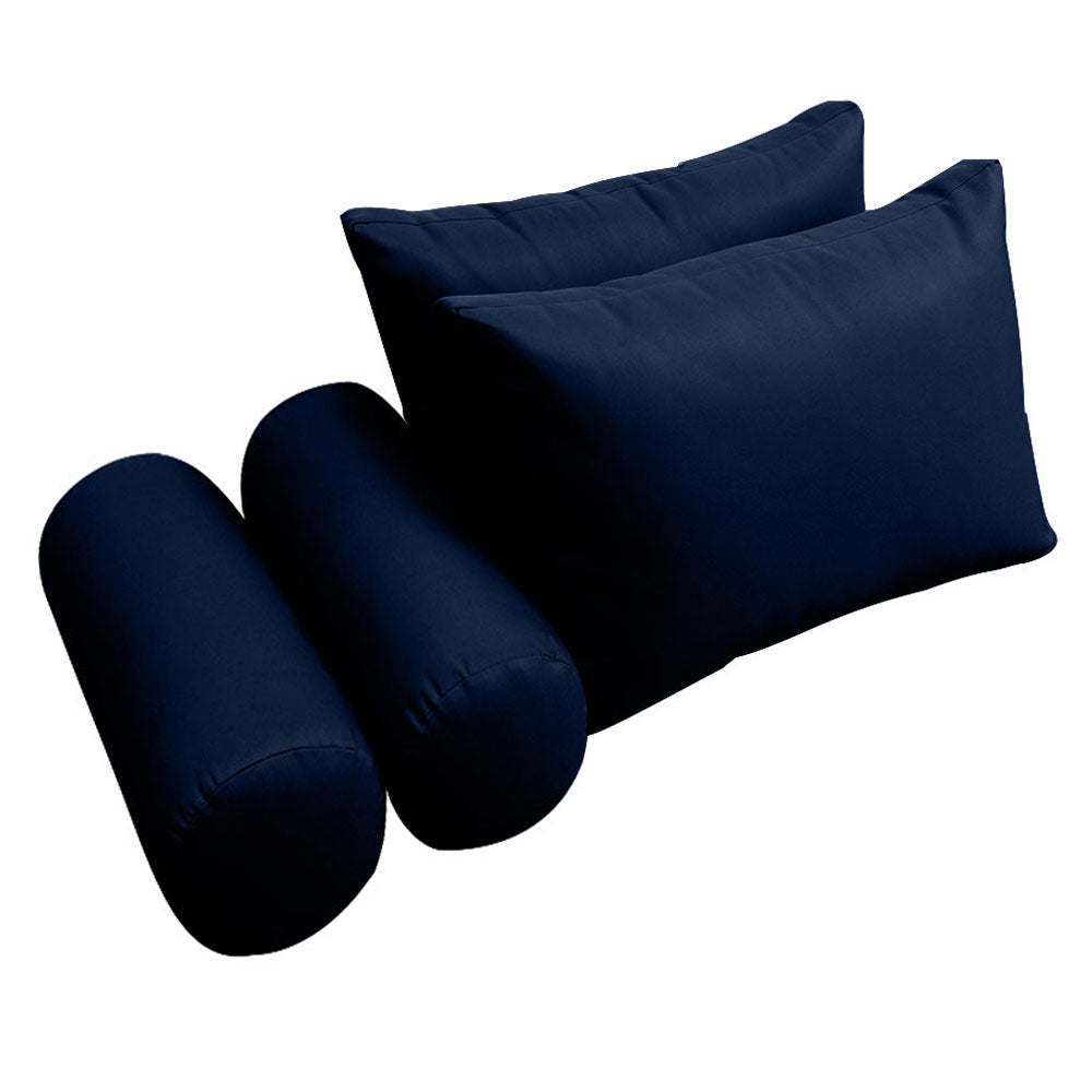 STYLE 2 - Mattress & Pillow Bolster Cushion Cover and Insert for Outdoor Indoor Daybed Porch Swing Bed Crib Size