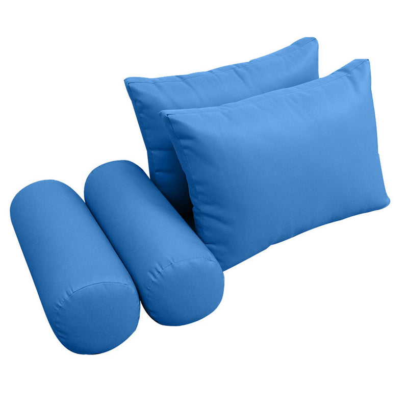 STYLE 2 - Pillow & Bolster Cushion for Outdoor Indoor Daybed Porch Swing Bed Crib Size | COVERS ONLY |