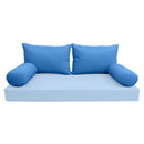 STYLE 2 Pillow & Bolster Cushion for Outdoor Indoor Daybed Porch Swing Bed Queen Size | COVERS ONLY |