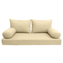 STYLE 2 - Outdoor Daybed Cover Mattress Cushion Pillow Insert Twin-XL Size