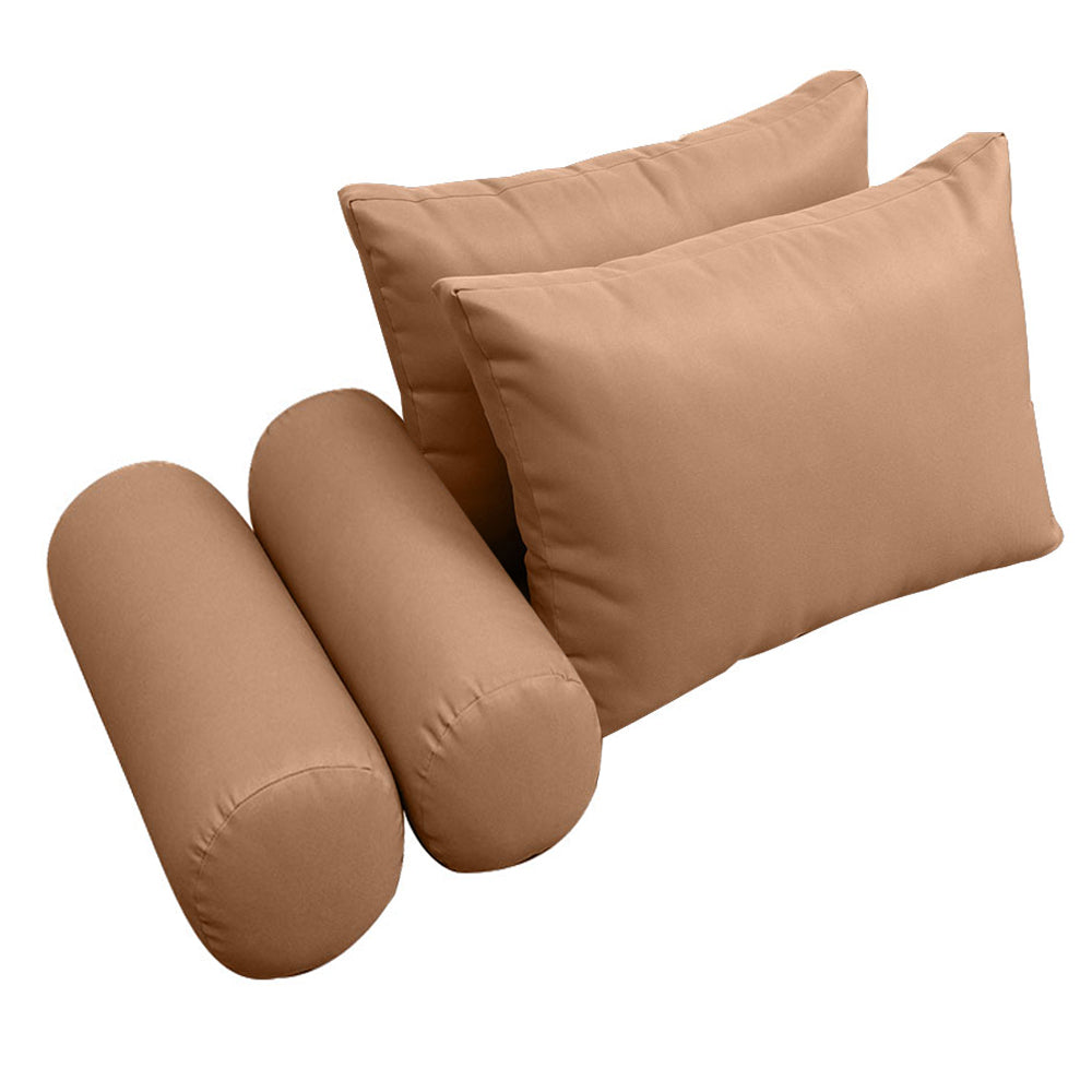 STYLE 2 - Mattress & Pillow Bolster Cushion Cover and Insert for Outdoor Indoor Daybed Porch Swing Bed Crib Size