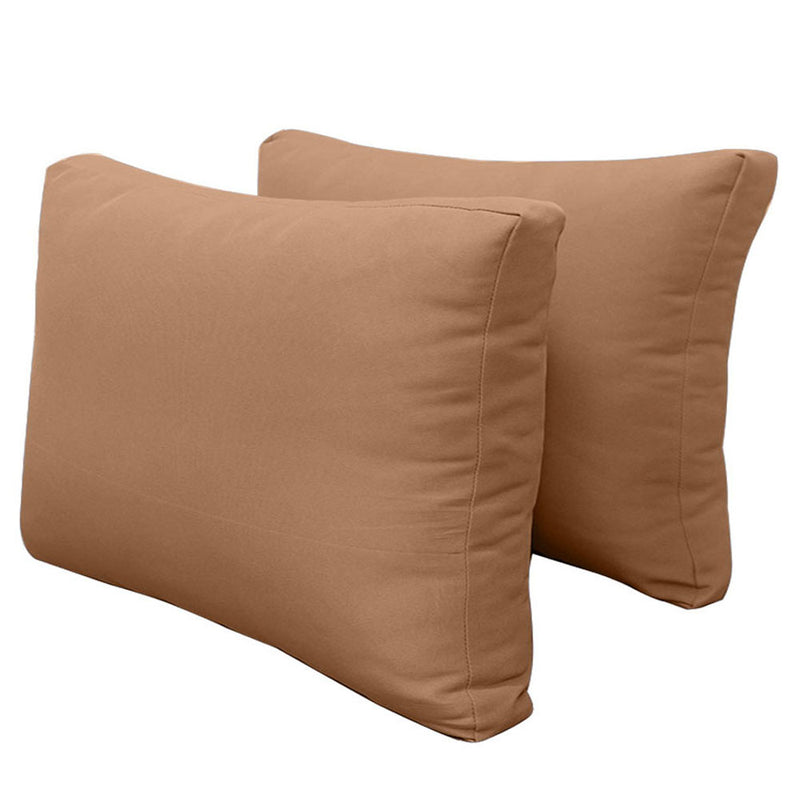 STYLE 2 - Mattress & Pillow Bolster Cushion for Outdoor Indoor Daybed Porch Swing Bed Twin Size | COVERS ONLY |