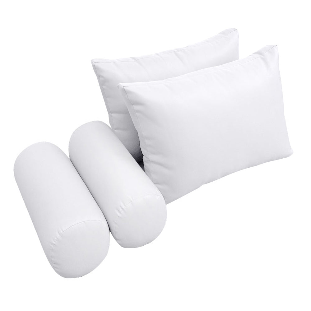 STYLE 2 - Mattress & Pillow Bolster Cushion Cover and Insert for Outdoor Indoor Daybed Porch Swing Bed Crib Size