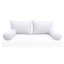 STYLE 2 Pillow & Bolster Cushion for Outdoor Indoor Daybed Porch Swing Bed Full Size | COVERS ONLY |
