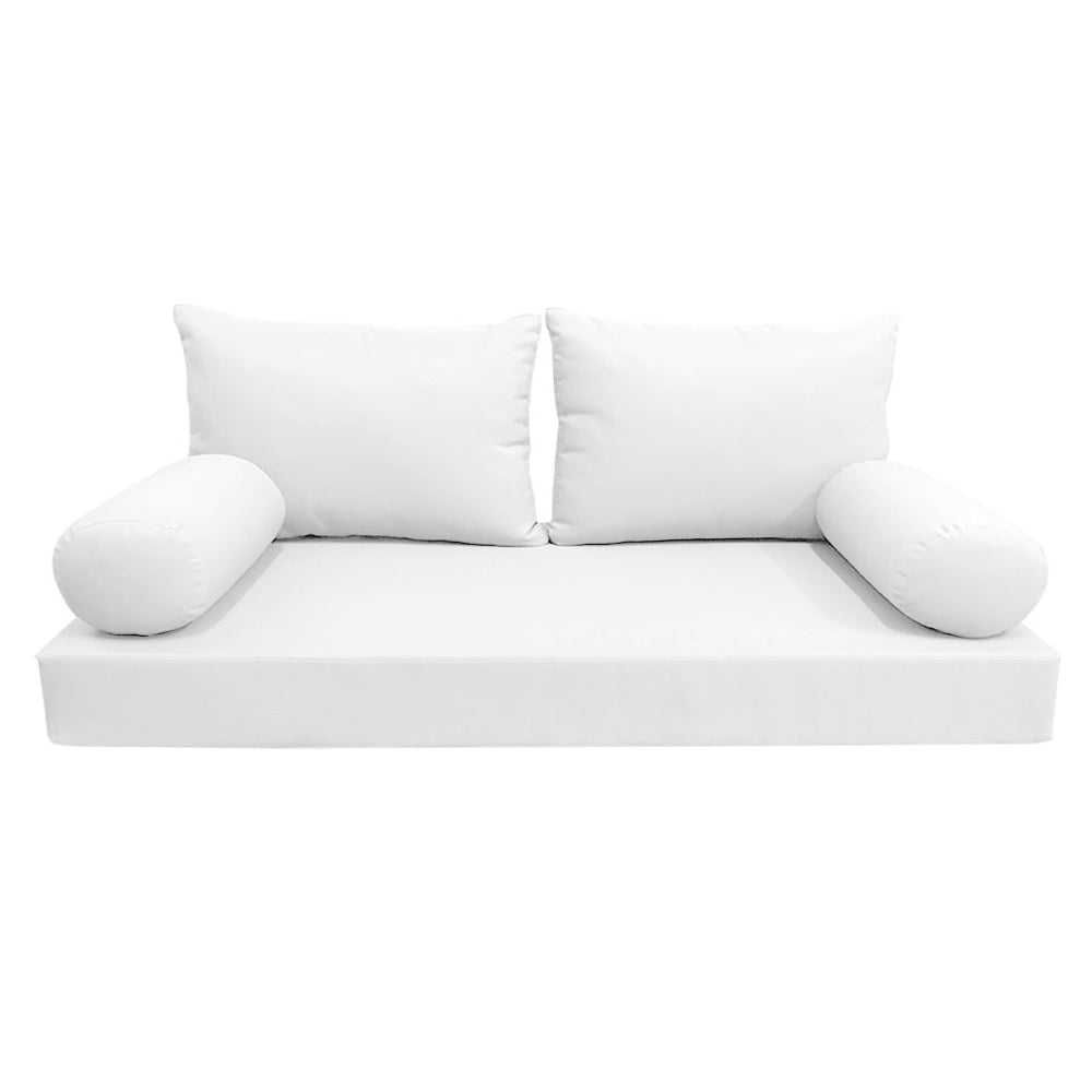 STYLE 2 - Mattress & Pillow Bolster Cushion Cover and Insert for Outdoor Indoor Daybed Porch Swing Bed Crib Size