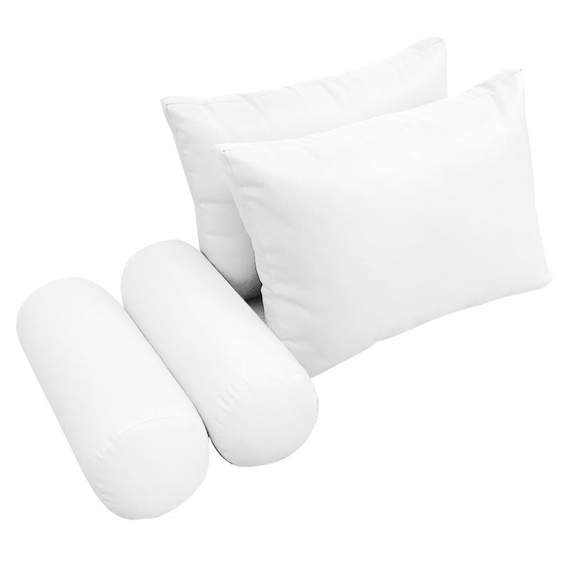 STYLE 2 - Mattress & Pillow Bolster Cushion for Outdoor Indoor Daybed Porch Swing Bed Crib Size | COVERS ONLY |