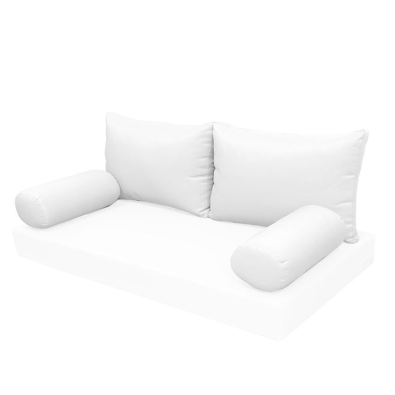 STYLE 2 - Pillow & Bolster Cushion for Outdoor Indoor Daybed Porch Swing Bed Crib Size | COVERS ONLY |