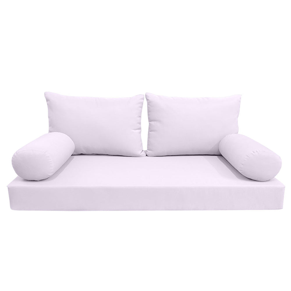STYLE 2 - Mattress & Pillow Bolster Cushion Cover and Insert for Outdoor Indoor Daybed Porch Swing Bed Crib Size