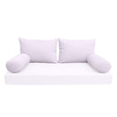 STYLE 2 Pillow & Bolster Cushion for Outdoor Indoor Daybed Porch Swing Bed Twin Size | COVERS ONLY |