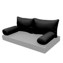 STYLE 2 Pillow & Bolster Cushion for Outdoor Indoor Daybed Porch Swing Bed Full Size | COVERS ONLY |