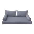 STYLE 2 - Outdoor Daybed Cover Mattress Cushion Pillow Insert Full Size