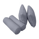 STYLE 2 Pillow & Bolster Cushion for Outdoor Indoor Daybed Porch Swing Bed Full Size | COVERS ONLY |